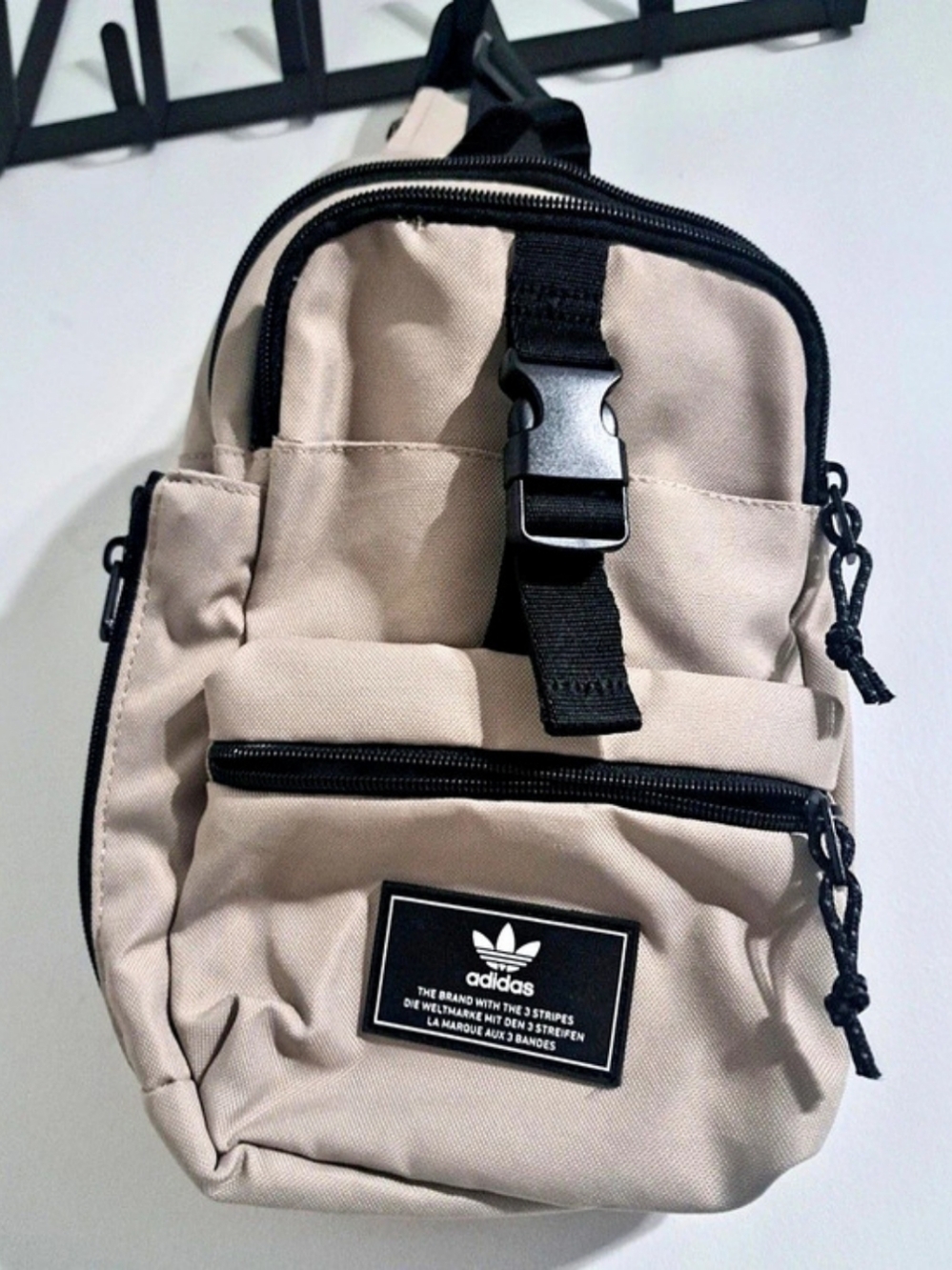 Adidas Sling Bag Mini Backpack Beige